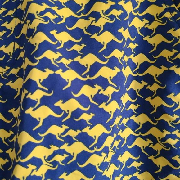 TOM & TEDDY Gold and Blue Jumping Kangaroo UPF50+ Swim Shorts Men's Size Small - Picture 3 of 12